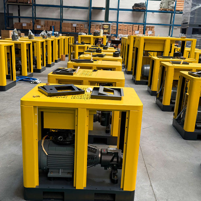 Screw air compressors are assembled and shipped quickly