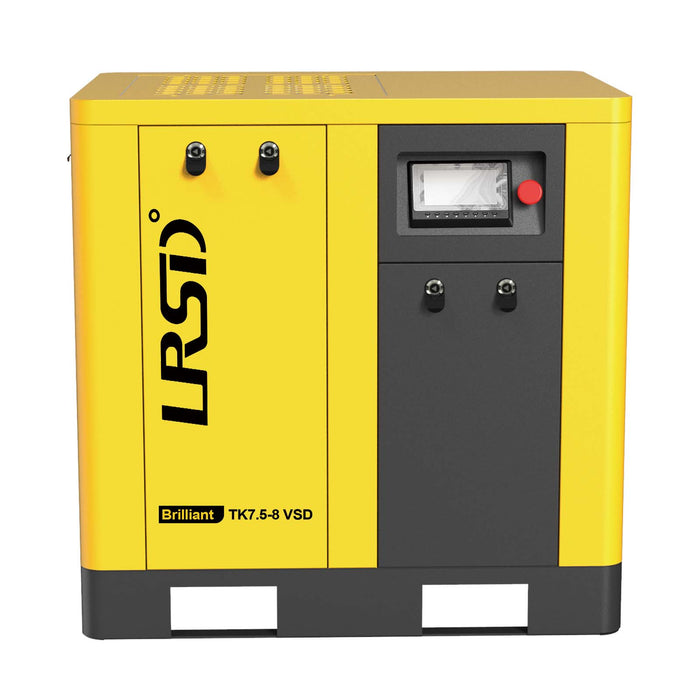 TK Series 10HP 7.5KW LRSD Rotary Screw Air Compressor | 37.43 CFM @ 125 PSI | 220V 3-Phase 60Hz | RP1/2" | VSD