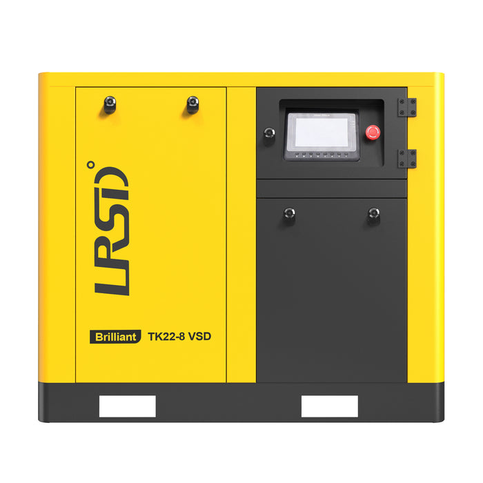 TK Series 30HP 22KW LRSD Rotary Screw Air Compressor | 122.90 CFM @ 125 PSI | 460V 3-Phase 60Hz | RP1 | VSD