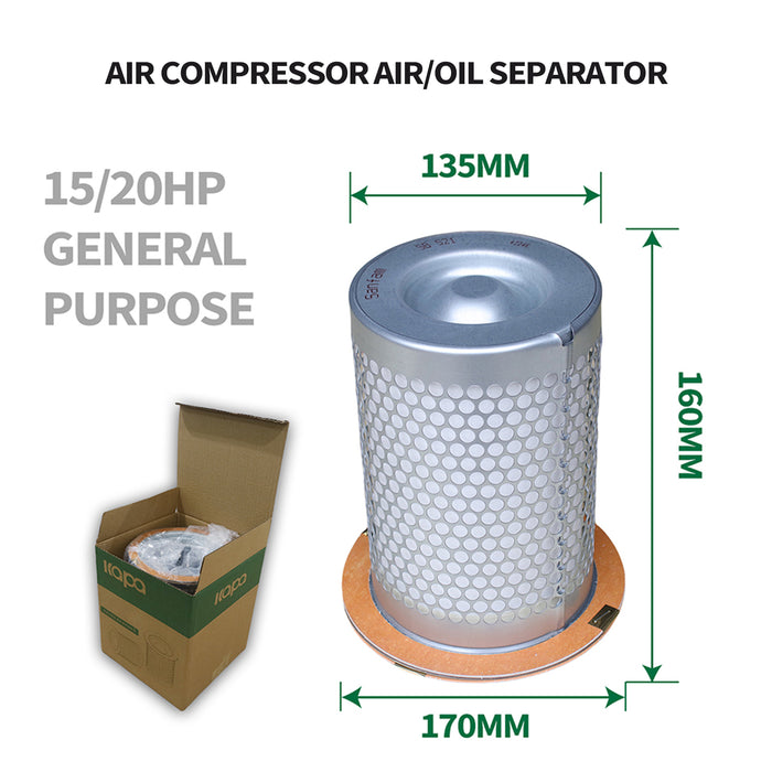 Rotary Screw Air Compressor Pump Replacement Kit for 15KW-20HP Industrial Spin-on Oil Separator Skid