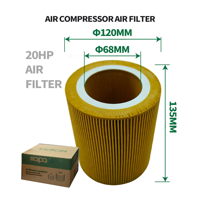 15KW-20HP Industrial Rotary Screw Air Compressor Pump Replacement for Spin-on Oil Separator Skid – Commercial Air System Maintenance Kit