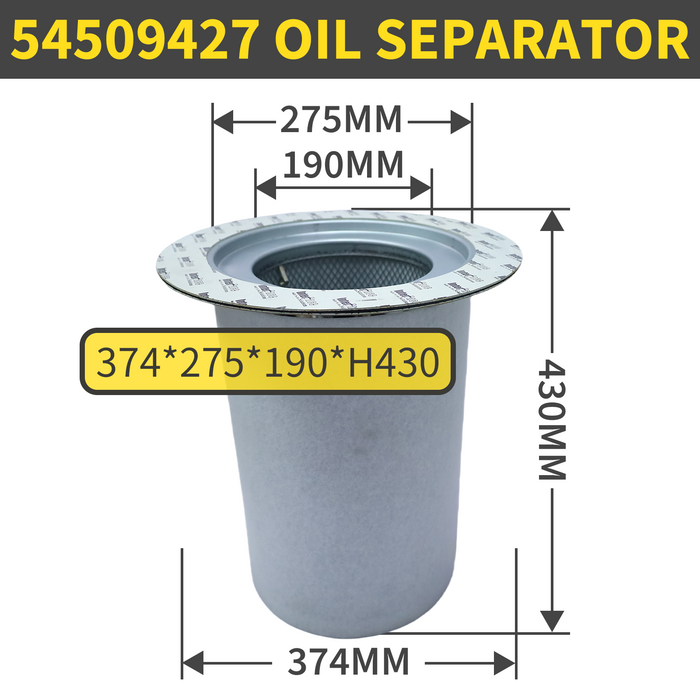 54509427Z Oil separator core-air compressor parts