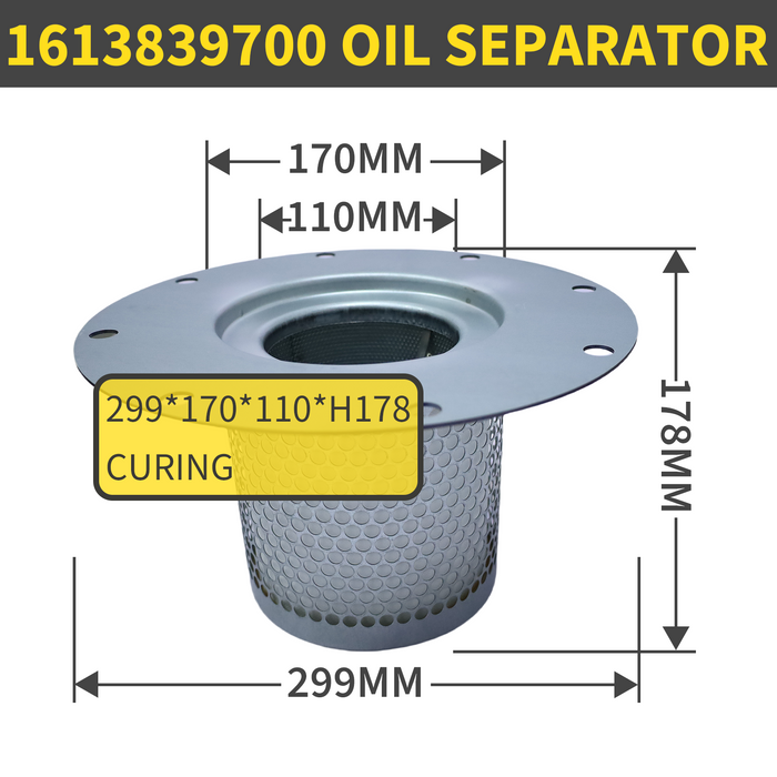 1613839700G Oil Separator – Air Compressor Part