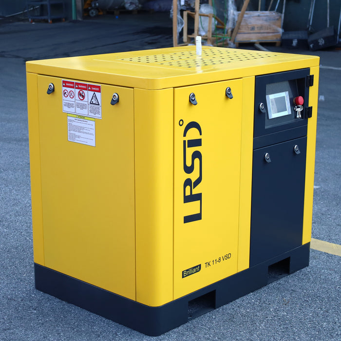 15HP 11KW LRSD Rotary Screw Air Compressor | 66.04CFM @ 125 PSI | 460V 3-Phase 60Hz |  RP3/4"  |  VSD (TK11-8)