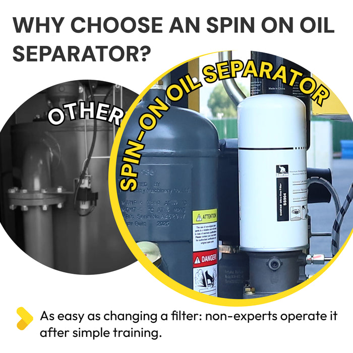 10HP 38CFM 460V VSD Rotary Screw Air Compressor and 46 CFM Air Dryer