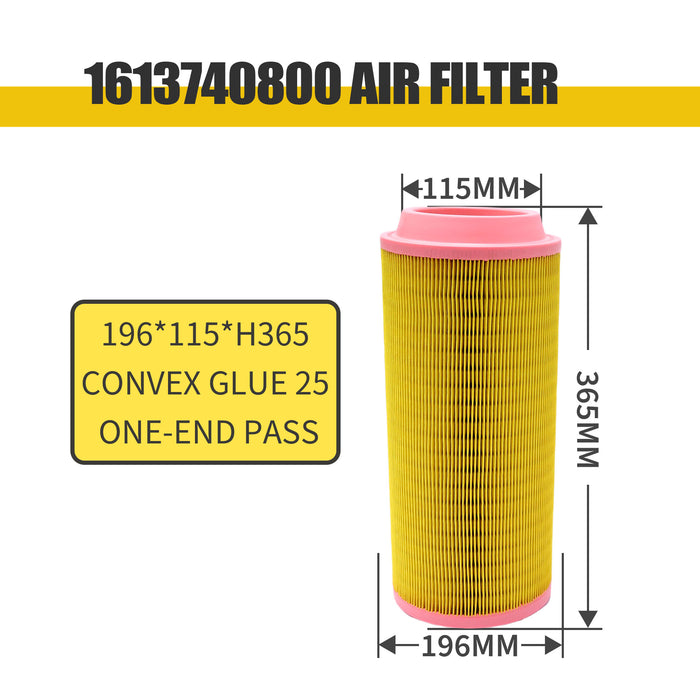 Replacement Air Filter Element Cartridge for Atlas Copco Compressor –1613740800