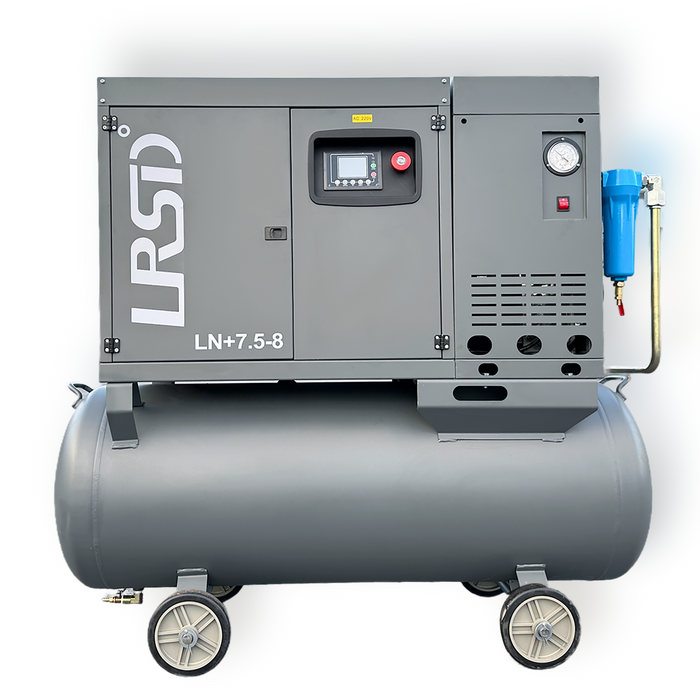 Rotary Screw Air Compressor w/ Air Dryer 60GAL Air Tank 125Psi 1Phase 10HP 220V 37.5cfm  1 phase