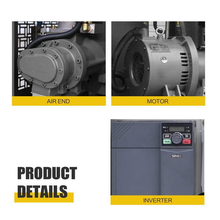 TF+ Series  20HP 15KW LRSD 5in1 Rotary Screw Air Compressor | 98.53CFM @ 232PSI | 220V 3-Phase 60Hz |  RP3/4  |  VSD