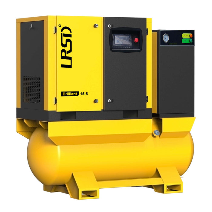 TF Series 15HP 11KW LRSD Rotary Screw Air Compressor | 66.04CFM @ 125 PSI | 220V 3-Phase 60Hz |  RP3/4"  |  VSD