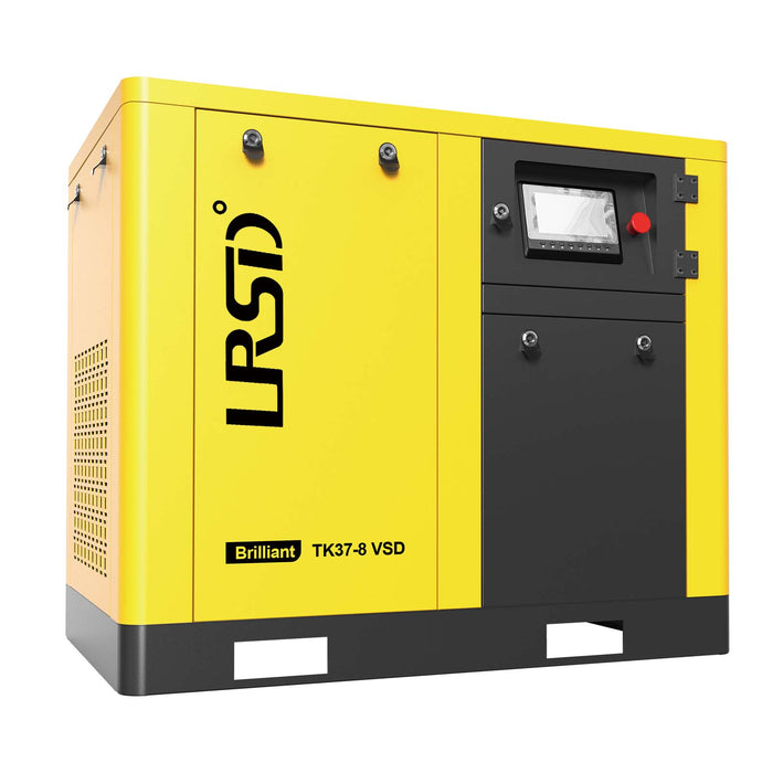 TK Series 50HP 37KW LRSD Rotary Screw Air Compressor |  206.59 CFM @ 125 PSI | 220V 480V 3-Phase 60Hz | RP1-1/2