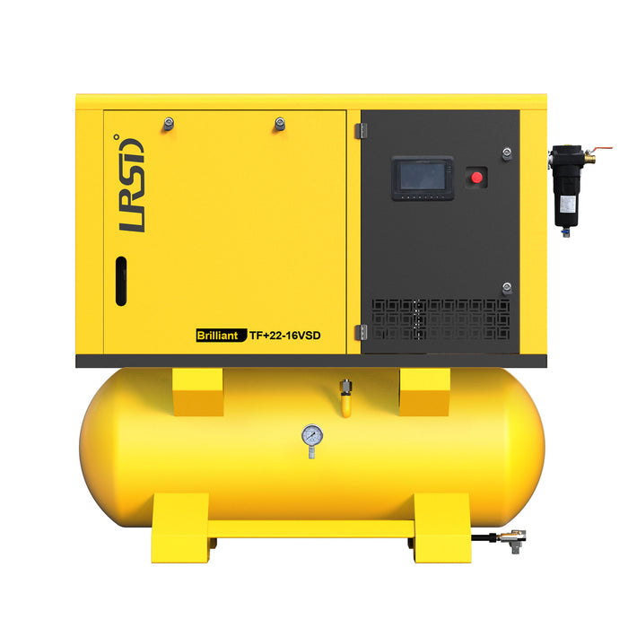 TF+ Series  20HP 15KW LRSD 5in1 Rotary Screw Air Compressor | 98.53CFM @ 232PSI | 220V 3-Phase 60Hz |  RP3/4  |  VSD