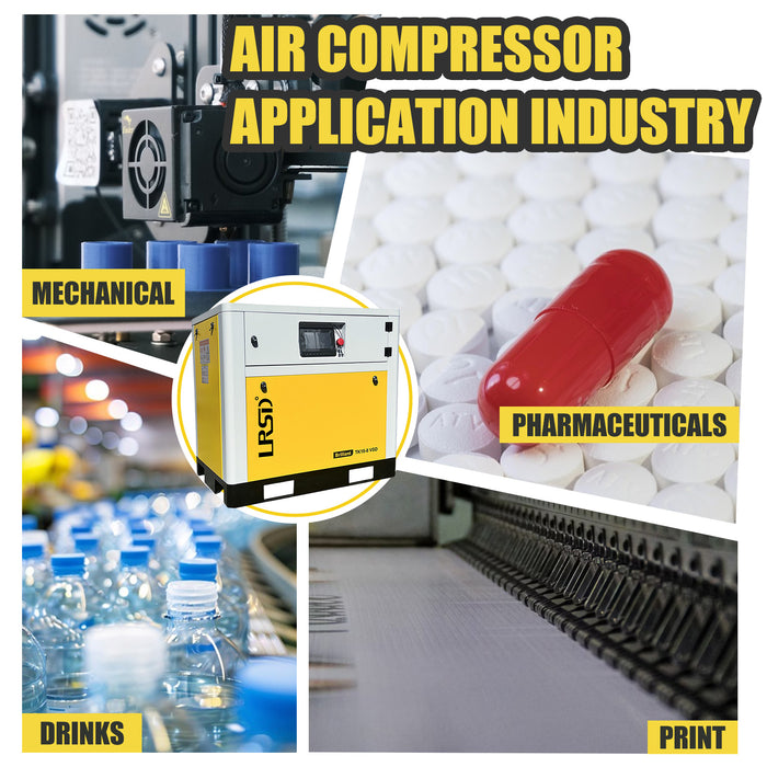 TK Series LRSD Rotary Screw Air Compressor | 20HP 15KW  | 86.17 CFM @ 125 PSI | 220V 3-Phase 60Hz | RP3/4"  | VSD