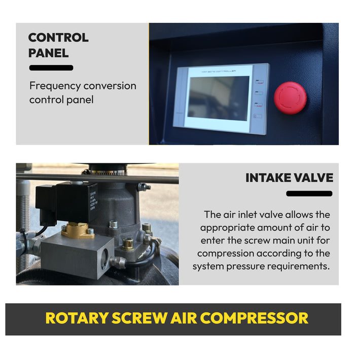 30HP 22KW LRSD Rotary Air Compressor | 129CFM @ 125 PSI |460V 3-Phase 60Hz | RP1  |  VSD (TK22-8)