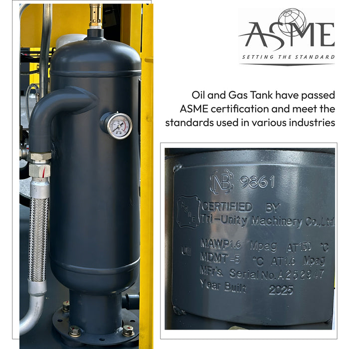 TF Series  20HP 15KW LRSD Rotary Screw Air Compressor | 81CFM @ 116 PSI | 460V 3-Phase 60Hz |  RP3/4"  |  VSD