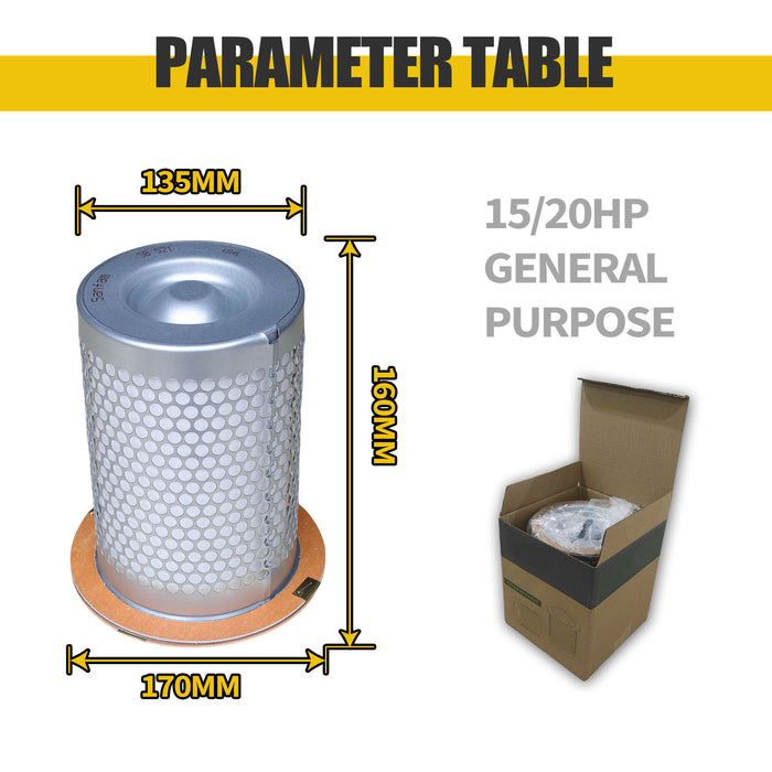 15HP&20HP Air Compressor Maintenance Kit - Air/Oil Filter + Oil Gas Separator(TK11-8、TK15-8)