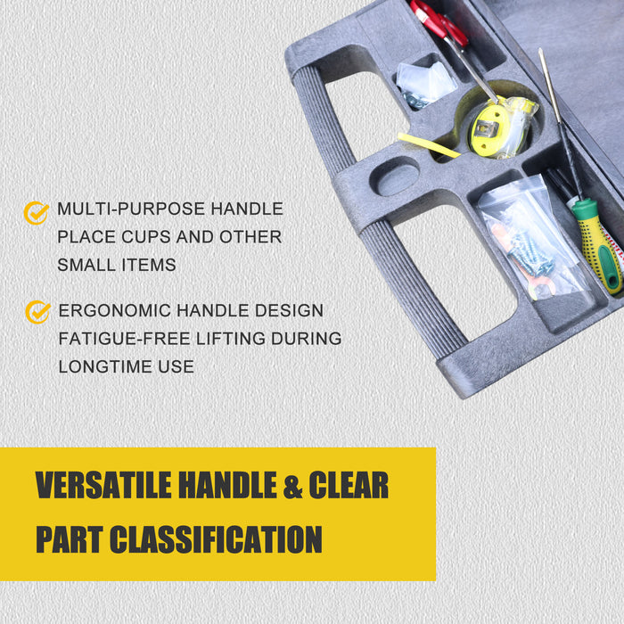 Heavy-Duty 2-Shelf Utility Cart – 550LBS Capacity with 360° Swivel & Locking Wheels – Rolling Storage for Garage, Warehouse, Workshop & Industrial Us