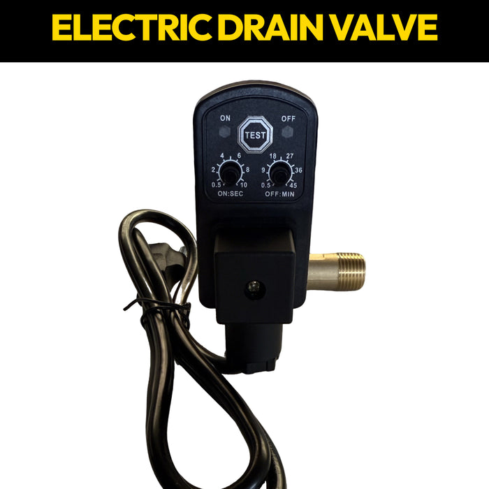 Air Compressor Tank Drain Kit Timed Electric Auto drain Strainer Ball Valve 1/2', 110V 50/60Hz AC