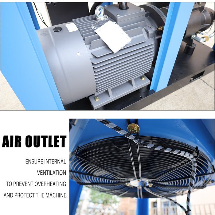 LRSD 50HP 37KW VSD Rotary Screw Air Compressor with Refrigerated Air Dryer| 230 CFM @125 PSI | 230V 3PH 60Hz | RP1-1/2"  | (37KW-0.8-230V)
