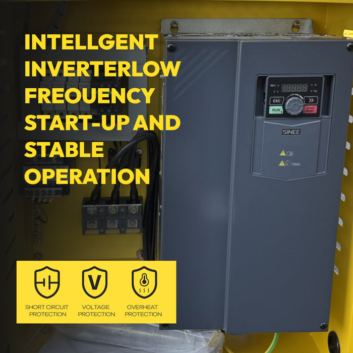 LRSD 50HP 37KW Rotary Screw Air Compressor with Refrigerated Air Dryer| 228 CFM @125 PSI | 460V 3-Phase 60Hz | RP1-1/2"  | (TK37-8)