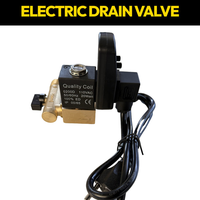 Air Compressor Tank Drain Kit Timed Electric Auto drain Strainer Ball Valve 1/2', 110V 50/60Hz AC