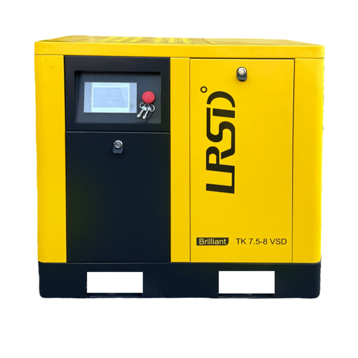 10HP 7.5KW LRSD Rotary Screw Air Compressor | 37.5 CFM @ 125 PSI | 460V 3-Phase 60Hz |  RP1/2"   |  VSD (TK7.5-8 VSD)