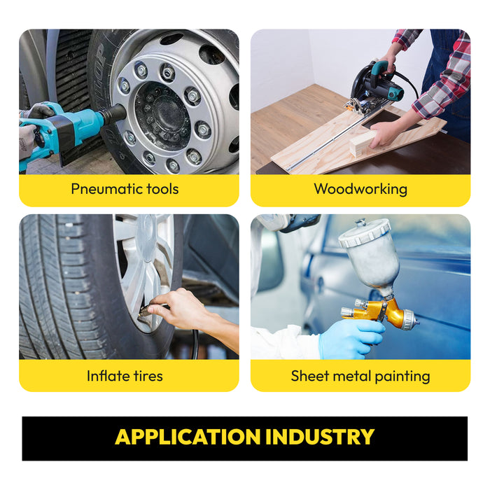 4KW 5.5Hp 3Ph 220V Rotary Screw Air Compressor + Air Dryer+30 GAL Asme Air Tank