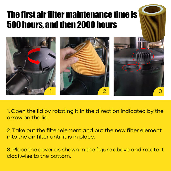 5-10Hp Air Filter+oil Filte+oil separator Rotary Screw Air Compressor（TK4-8/TK5.5-8）