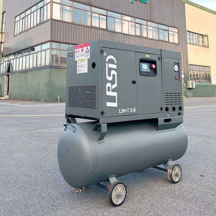 Rotary Screw Air Compressor w/ Air Dryer 60GAL Air Tank 125Psi 1Phase 10HP 220V 37.5cfm  1 phase