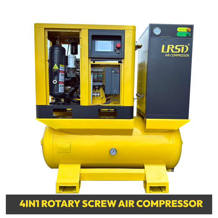 TF Series  20HP 15KW LRSD Rotary Screw Air Compressor | 81CFM @ 116 PSI | 460V 3-Phase 60Hz |  RP3/4"  |  VSD