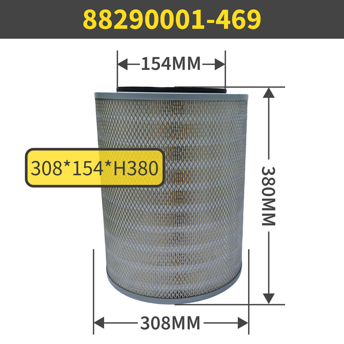 88290001-469 Air Filter Element for SULLAIR Compressors | High-Efficiency Replacement