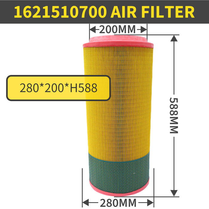 Replacement Air Filter Element Cartridge for Atlas Copco Compressor –1621510700