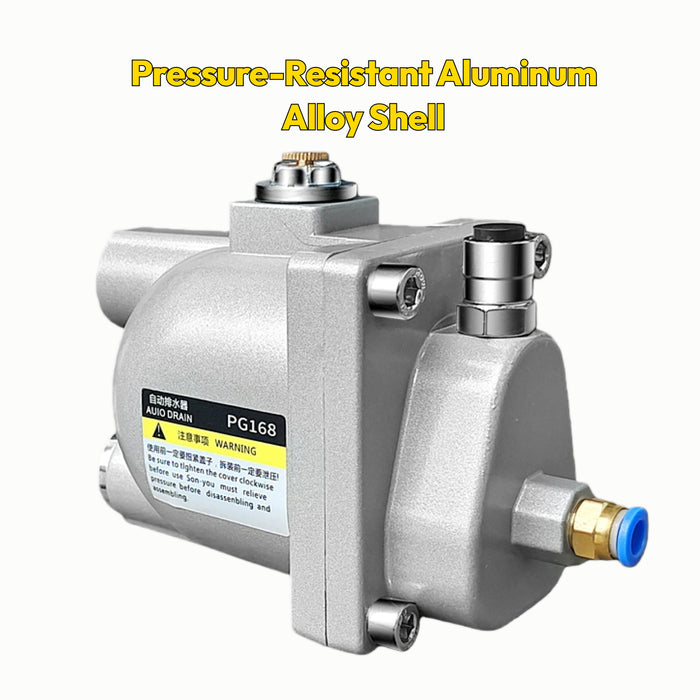 Pneumatic Auto Water Drainer for Air Compressor or Tank G1/2’’ Drain Valve, PG168