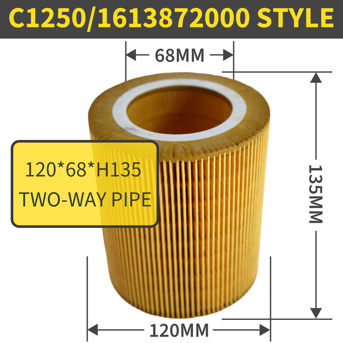 Replacement Air Filter Element Cartridge for Atlas Copco Compressor –C1250 1613872000
