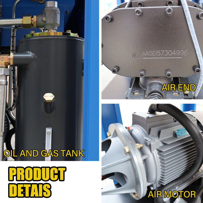 40HP Rotary Screw Air Compressor 480V 3Ph 185CFM 125PSI Industry FREE SHIPPING