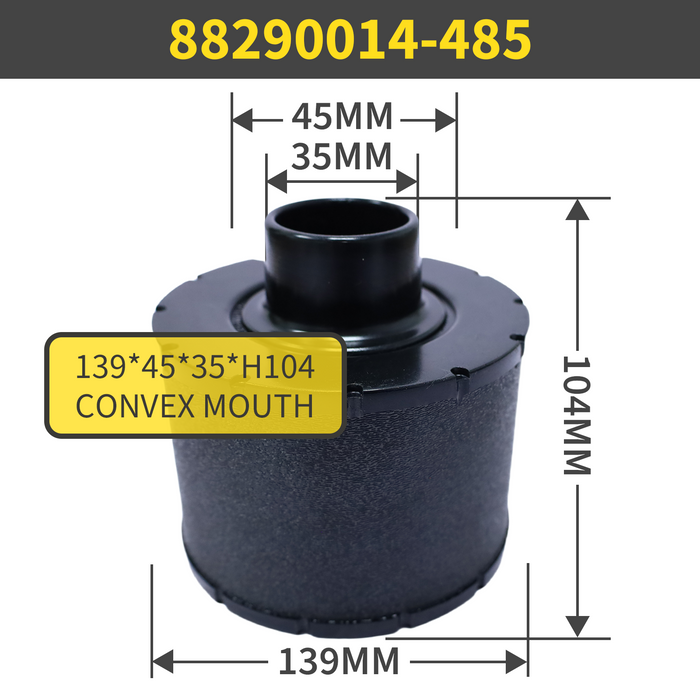 88290014-485 Air Filter Element for SULLAIR Compressors | High-Efficiency Replacement