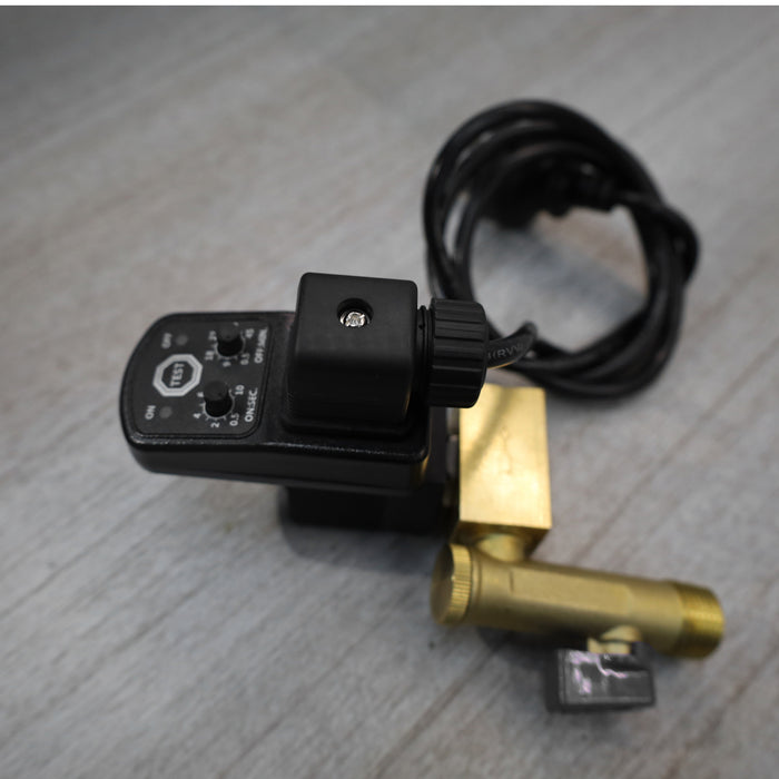 Air Compressor Tank Drain Kit Timed Electric Auto drain Strainer Ball Valve 1/2', 110V 50/60Hz AC