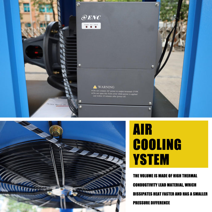 40HP Rotary Screw Air Compressor 480V 3Ph 185CFM 125PSI Industry FREE SHIPPING