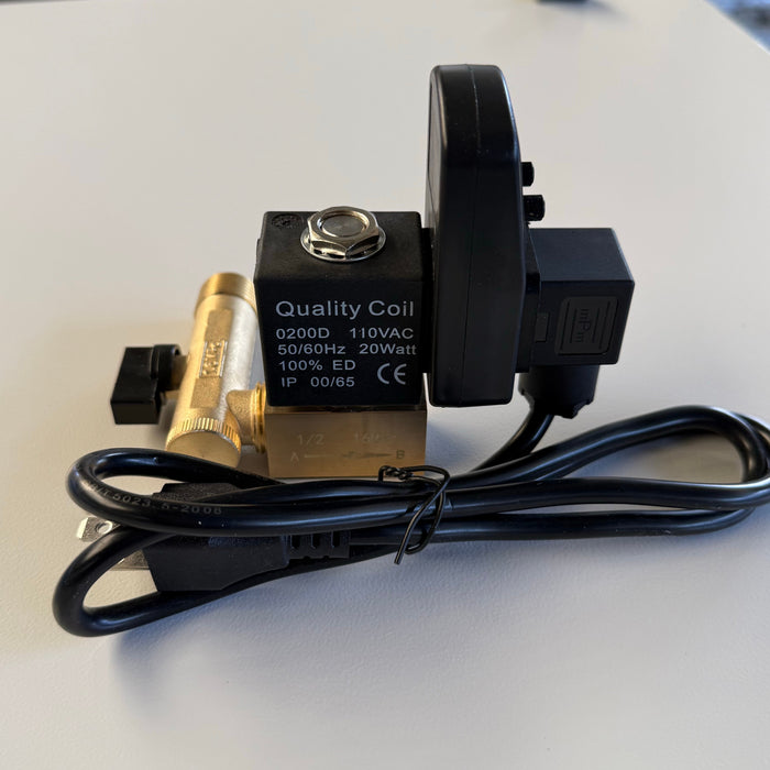 Air Compressor Tank Drain Kit Timed Electric Auto drain Strainer Ball Valve 1/2', 110V 50/60Hz AC