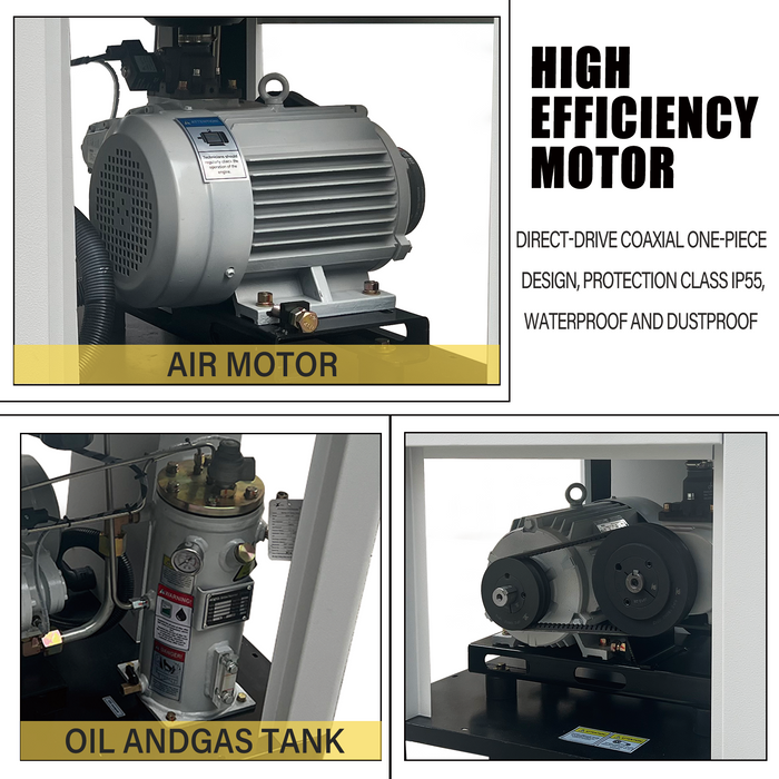 TK Series LRSD Rotary Screw Air Compressor | 7.5HP 5.5KW | 21.54 CFM @125PSI | 480V 3-Phase 60Hz | RP1/2