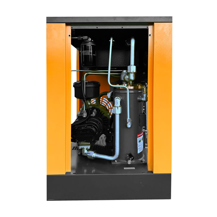 10hp(1PH) rotary screw air compressor, displacement: 37.5CFM, inverter/inverter drive, 208V-230V single phase.