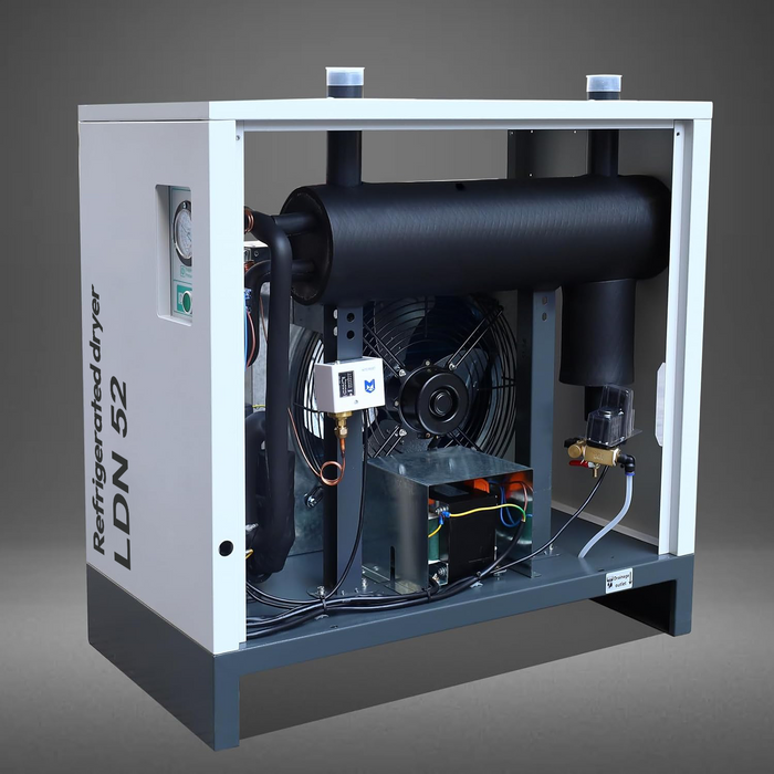 230V 1Phase 125psi 10HP Rotary Screw Air Compressor W/ 46CFM Refrigerated Dryer 1HP TK7.5-8