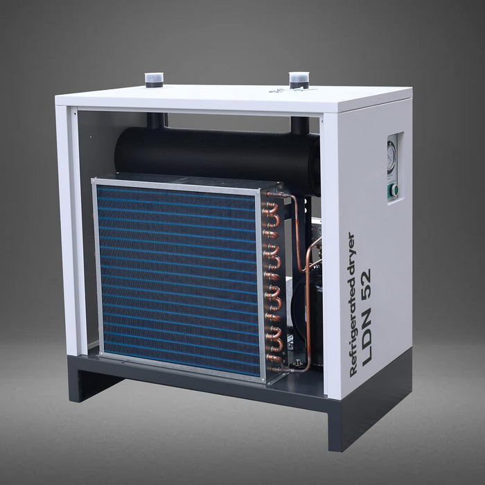 230V 1Phase 125psi 10HP Rotary Screw Air Compressor W/ 46CFM Refrigerated Dryer 1HP TK7.5-8