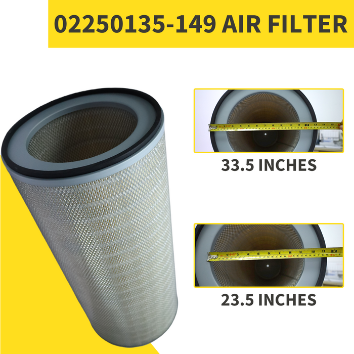 02250135-149 Air Filter Element for SULLAIR Compressors | High-Efficiency Replacement