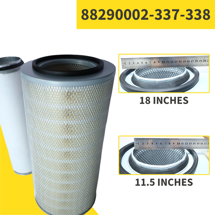 88290002-337-338 Air Filter Element for SULLAIR Compressors | High-Efficiency Replacement