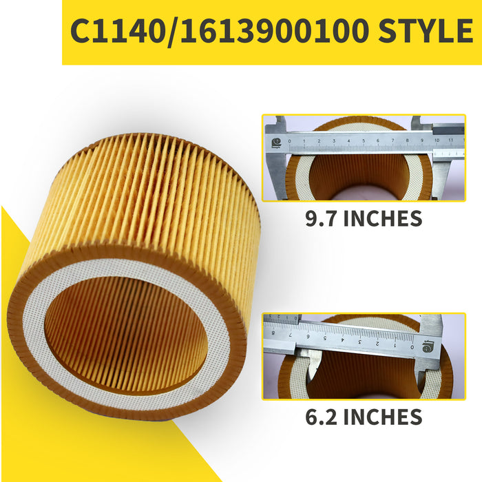 Replacement Air Filter Element Cartridge for Atlas Copco Compressor –C1140 1613900100