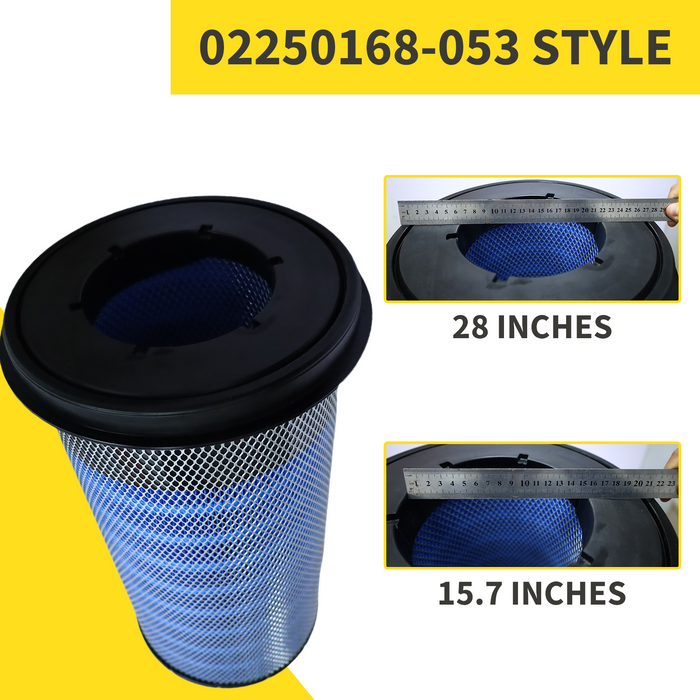 02250168-053 Air Filter Element for SULLAIR Compressors | High-Efficiency Replacement