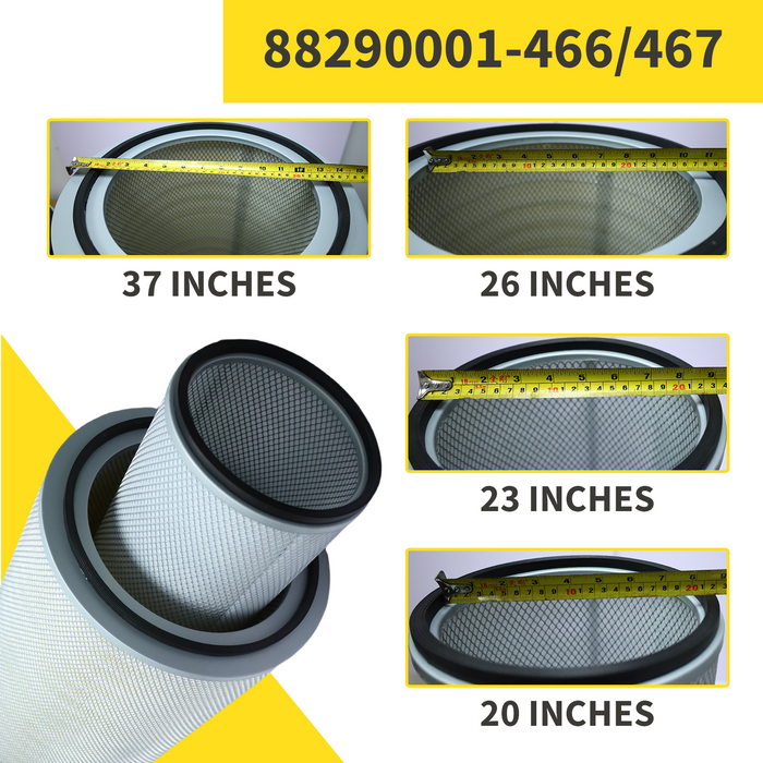 88290001-466 467 Air Filter Element for SULLAIR Compressors | High-Efficiency Replacement