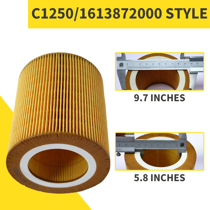 Replacement Air Filter Element Cartridge for Atlas Copco Compressor –C1250 1613872000
