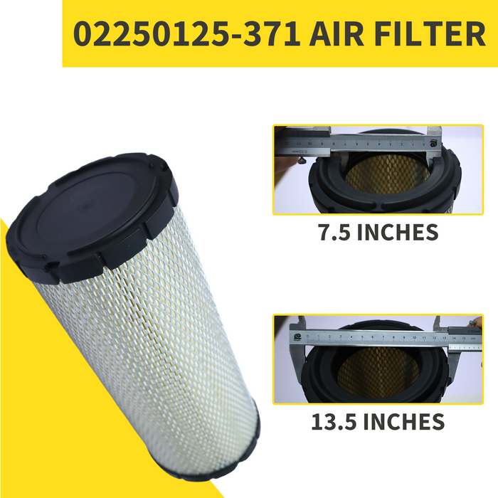 02250125-371 Air Filter Element for SULLAIR Compressors | High-Efficiency Replacement