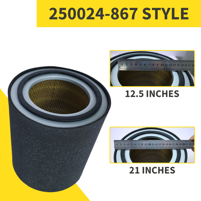 250024-867 Air Filter Element for SULLAIR Compressors | High-Efficiency Replacement